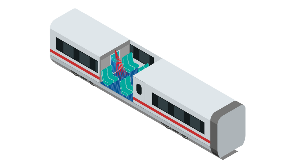 détecteurs à infrarouges pour l'ouverture et la surveillance de zones des portes intérieures de trains